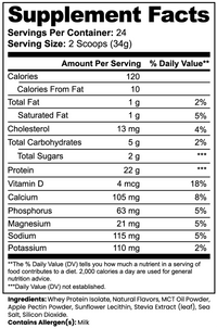 Thumbnail for Advanced 100% Whey Protein Isolate (Vanilla)