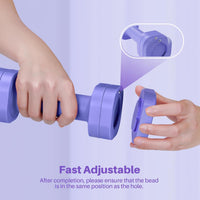 Thumbnail for Adjustable Dumbbell Set of 2, 4 in 1 Free Weights Dumbbells Set for Women, Hand Weights for Women at Home, Each 2Lb 3Lb 4Lb 5Lb with TPU Soft Rubber Handle for Home Gym Exercise Training