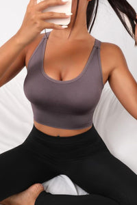 Thumbnail for Scoop Neck Long Active Bra