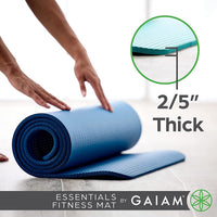 Thumbnail for Essentials Thick Yoga Mat Fitness & Exercise Mat with Easy-Cinch Yoga Mat Carrier Strap, 72