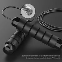 Thumbnail for Jump Rope, Tangle-Free Rapid Speed Jumping Rope Cable with Ball Bearings for Women, Men, and Kids, Adjustable Steel Jump Rope Workout with Foam Handles for Fitness, Home Exercise & Slim Body